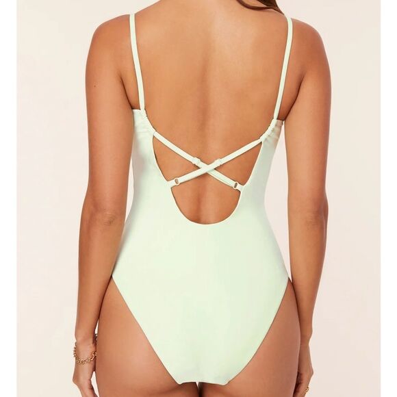 Andie The Jetties One Piece LT Swimsuit Pistachio size L Tall NWT - Picture 2 of 8
